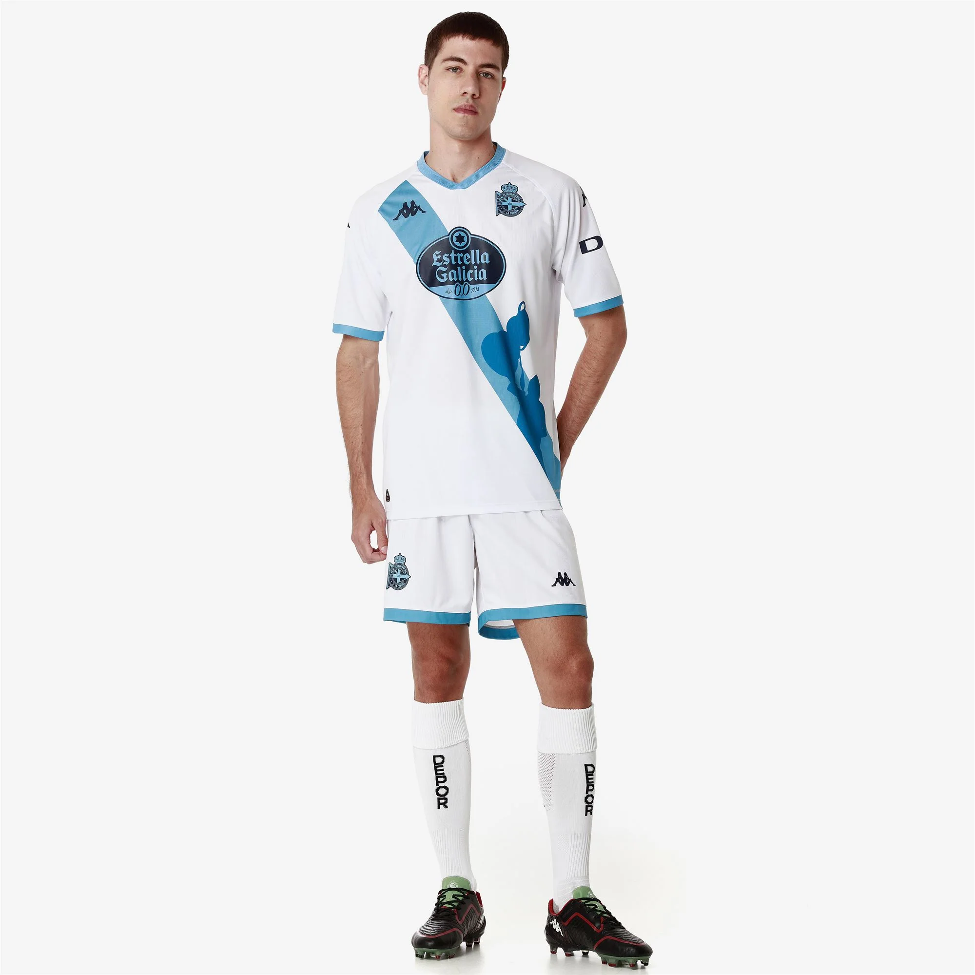 KOMBAT 2025 DEPORTIVO - Active Jerseys - Shirt - Man - WHITE-AZURE DK-SPONSOR1 - Image 5