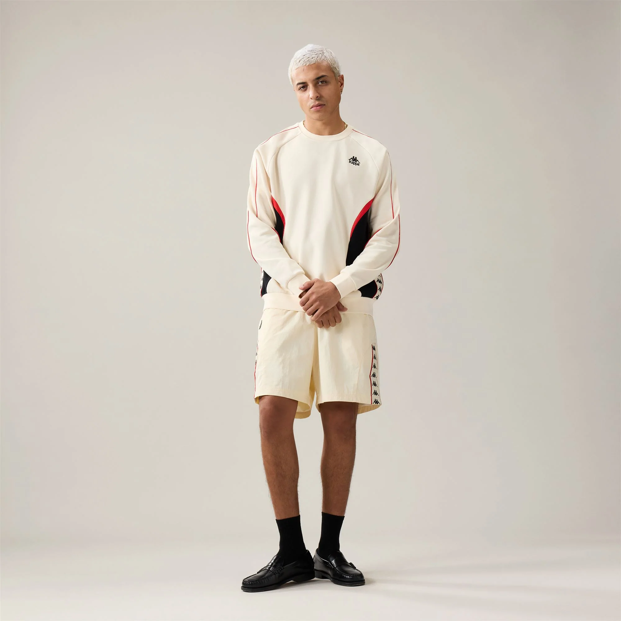222 BANDA  SPENCER - Fleece - Jumper - Man - Beige Butter-Red Md Coral-Black - Image 5