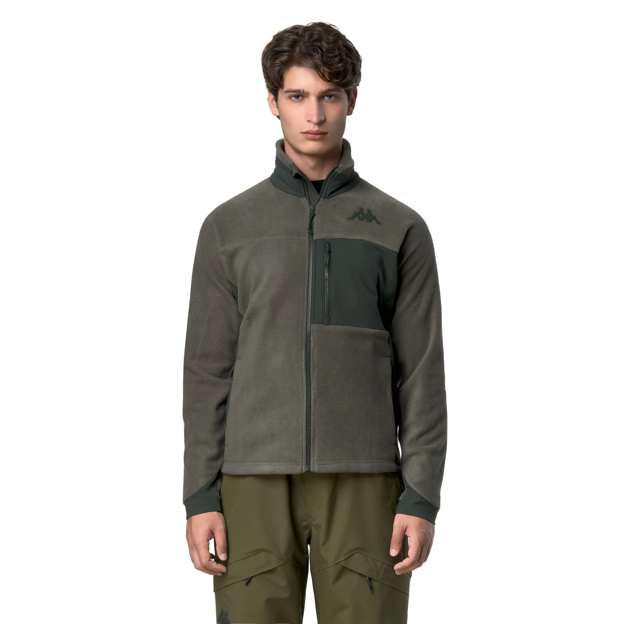 672 - Fleece - Jacket - Man - Green Academia-Green Rosin