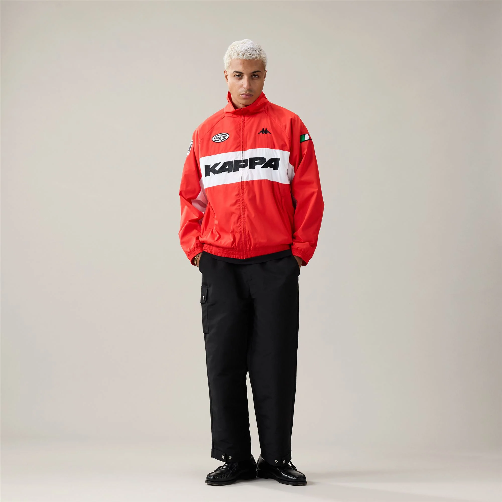 AUTHENTIC  SULLIX - Fleece - Jacket - Man - Red Md Coral-White-Black - Image 7