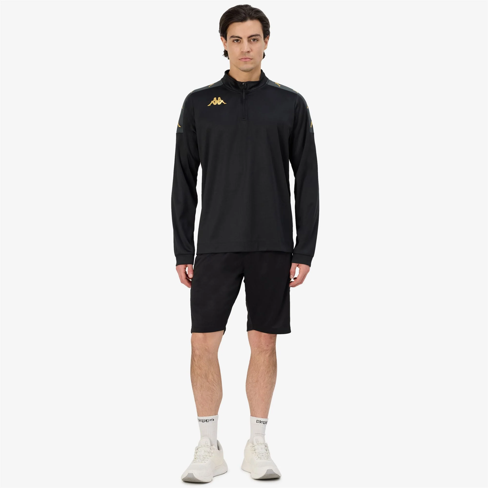 KAPPA4FOOTBALL GASSOLO - Fleece - Jumper - Man - BLACK-GREY DK