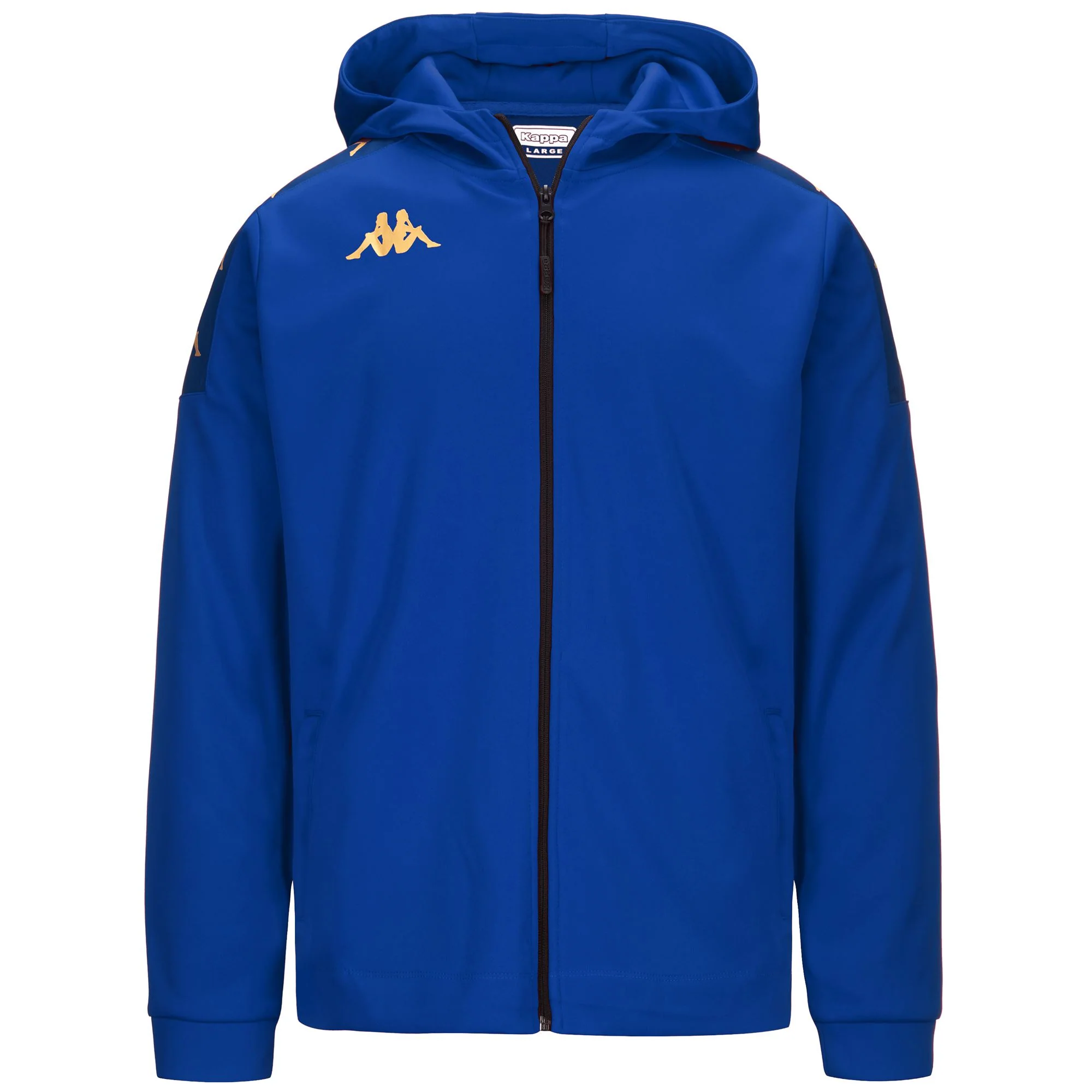KAPPA4FOOTBALL GREVOLO - Fleece - Hoodie Full Zip - Man - BLUE SAPPHIRE-BLUE MD COBALT
