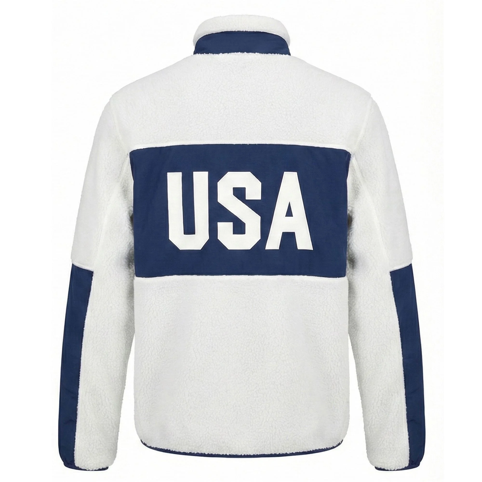 3CENTO  326 USA - Fleece - Jacket - Unisex - WHITE-BLUE CAVERN - Image 2
