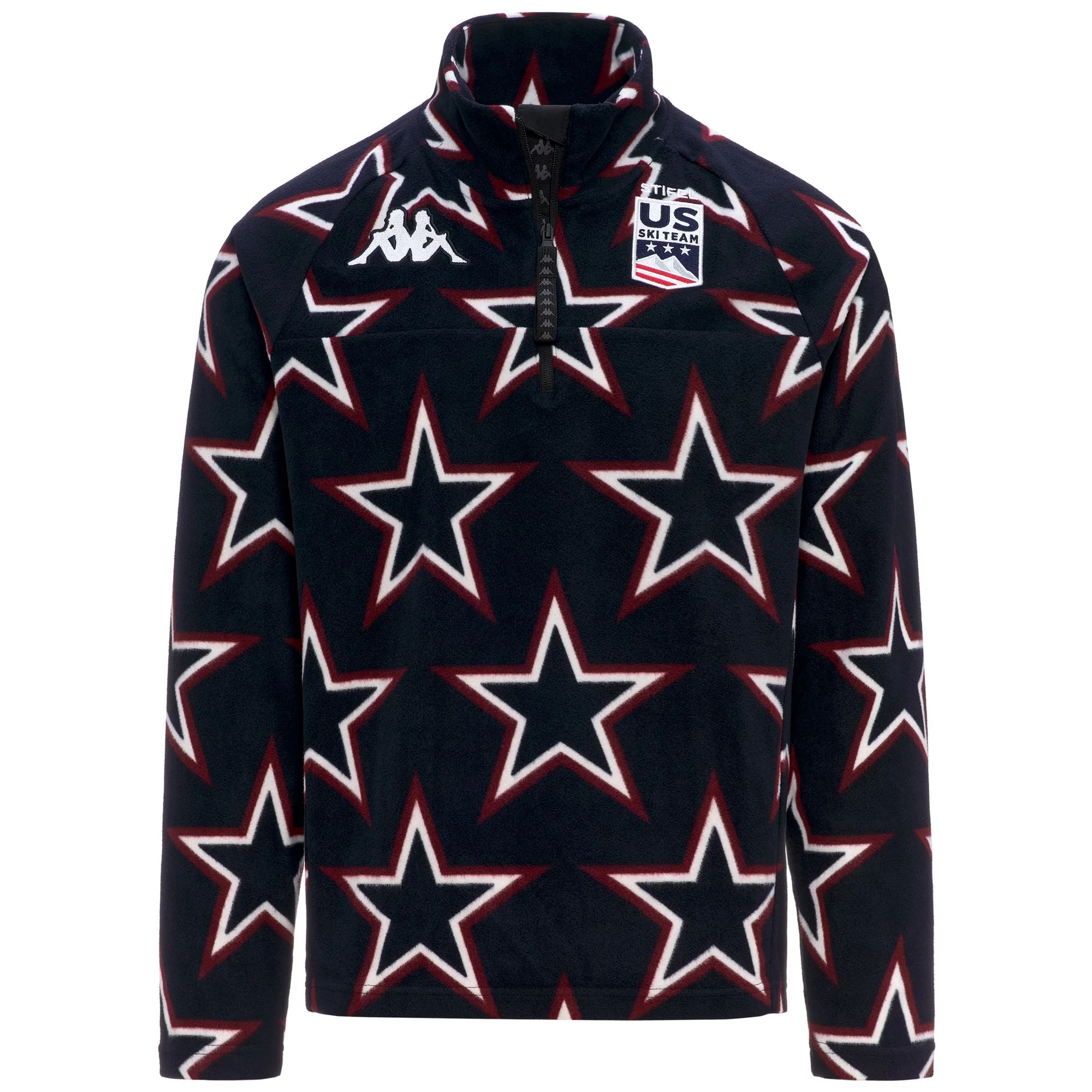818G US - Fleece - Jacket - Unisex - Blue Baritone-Pomgranate-White - Image 2
