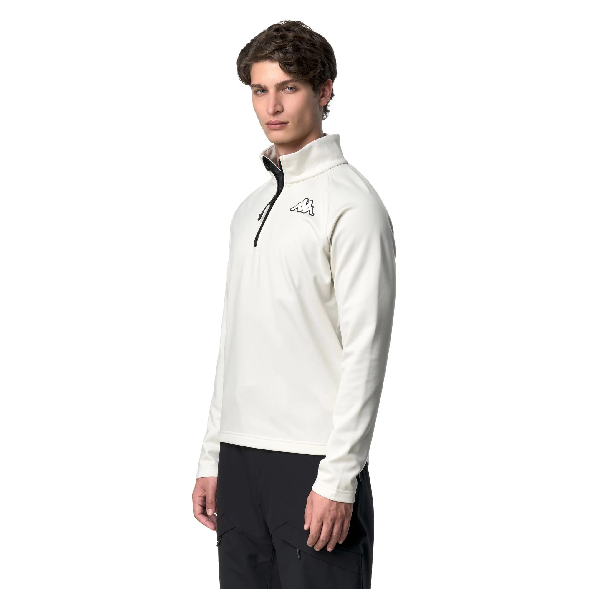 821 - Fleece - Jacket - Unisex - White Coconut-Black - Image 5