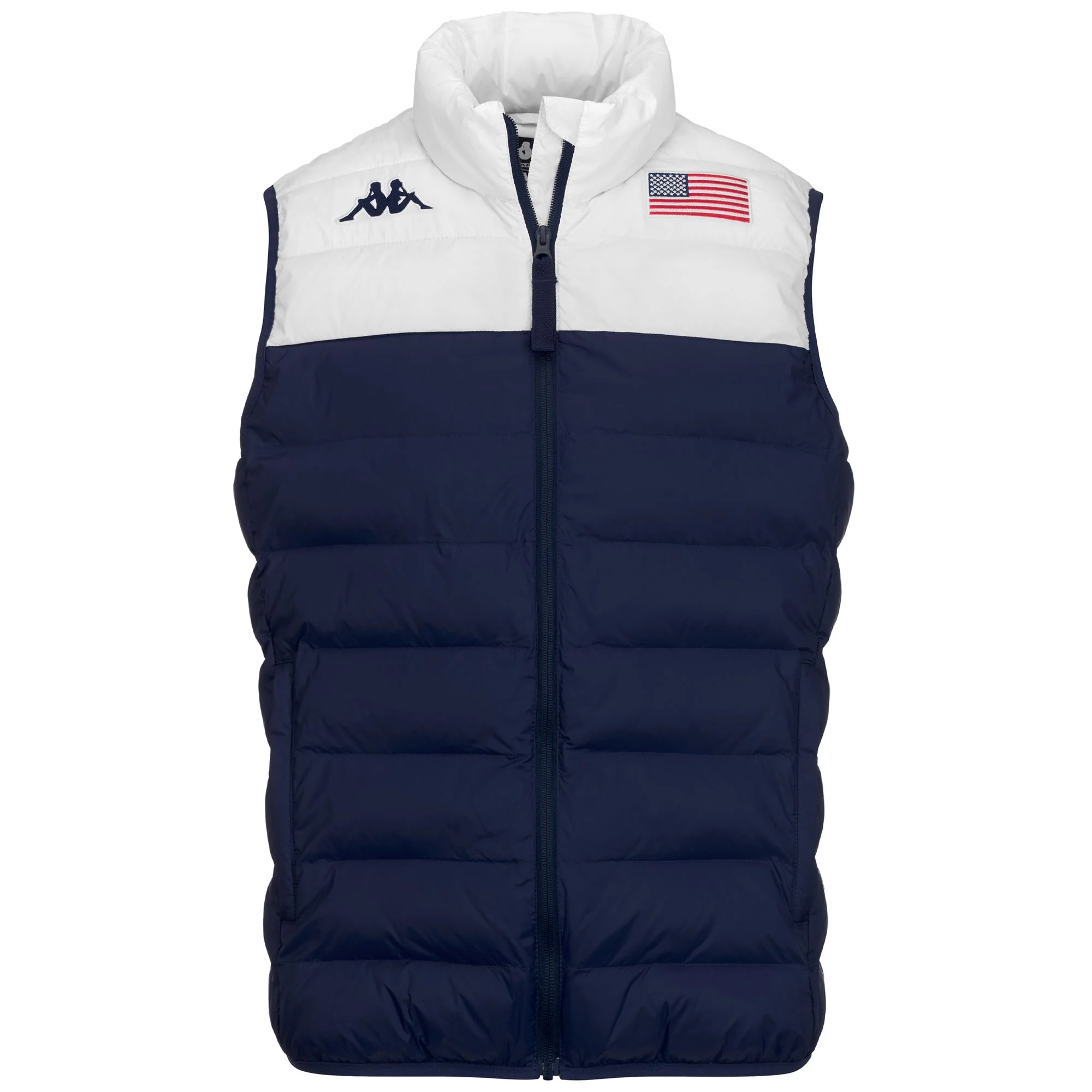 6CENTO 661A USA - Jackets - Vest - Unisex - BLUE CAVERN-WHITE