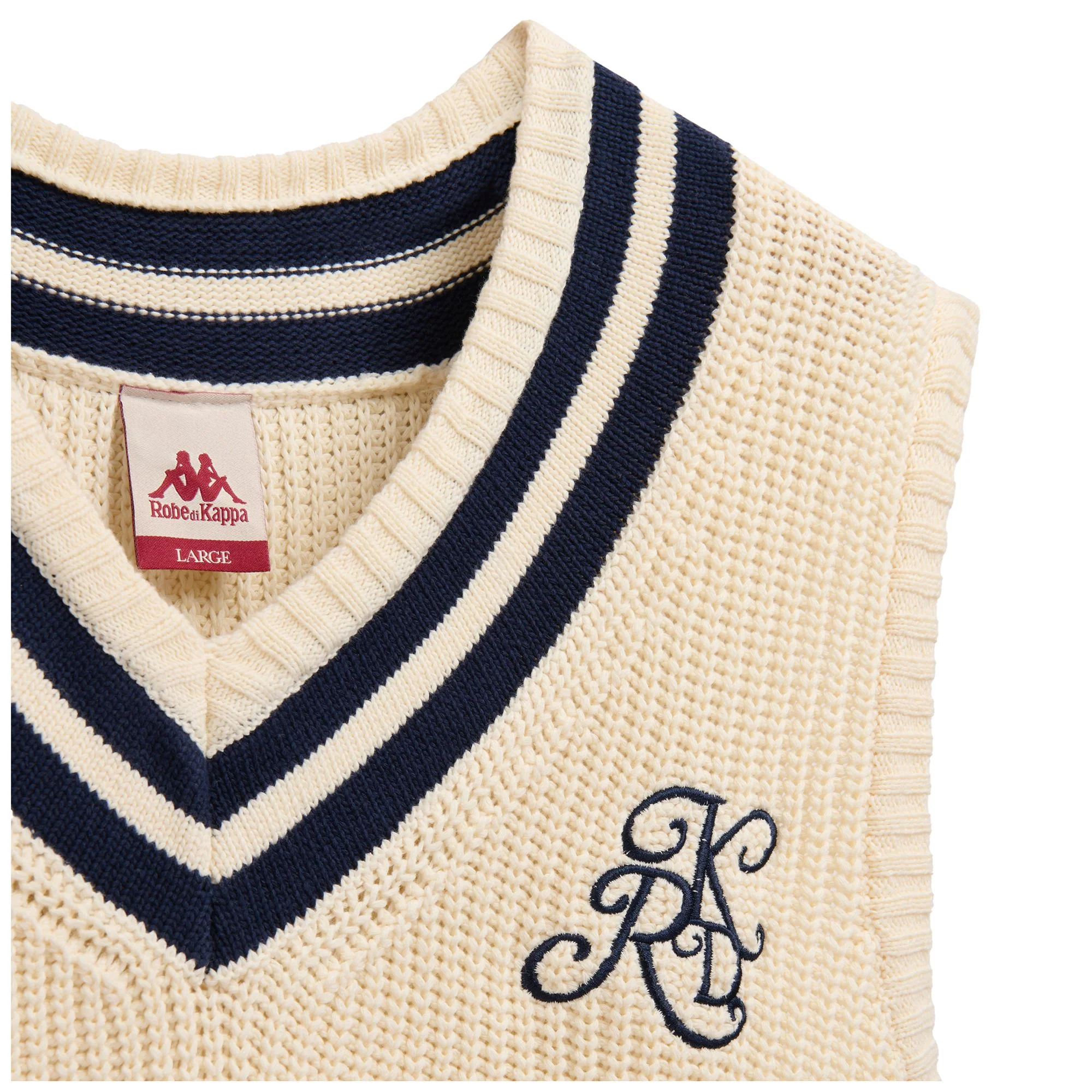 ROBE GIOVANI  ATHOLL - KNITWEAR - Vest - Man - WHITE MASTICE-BLUE MARINE - Image 3