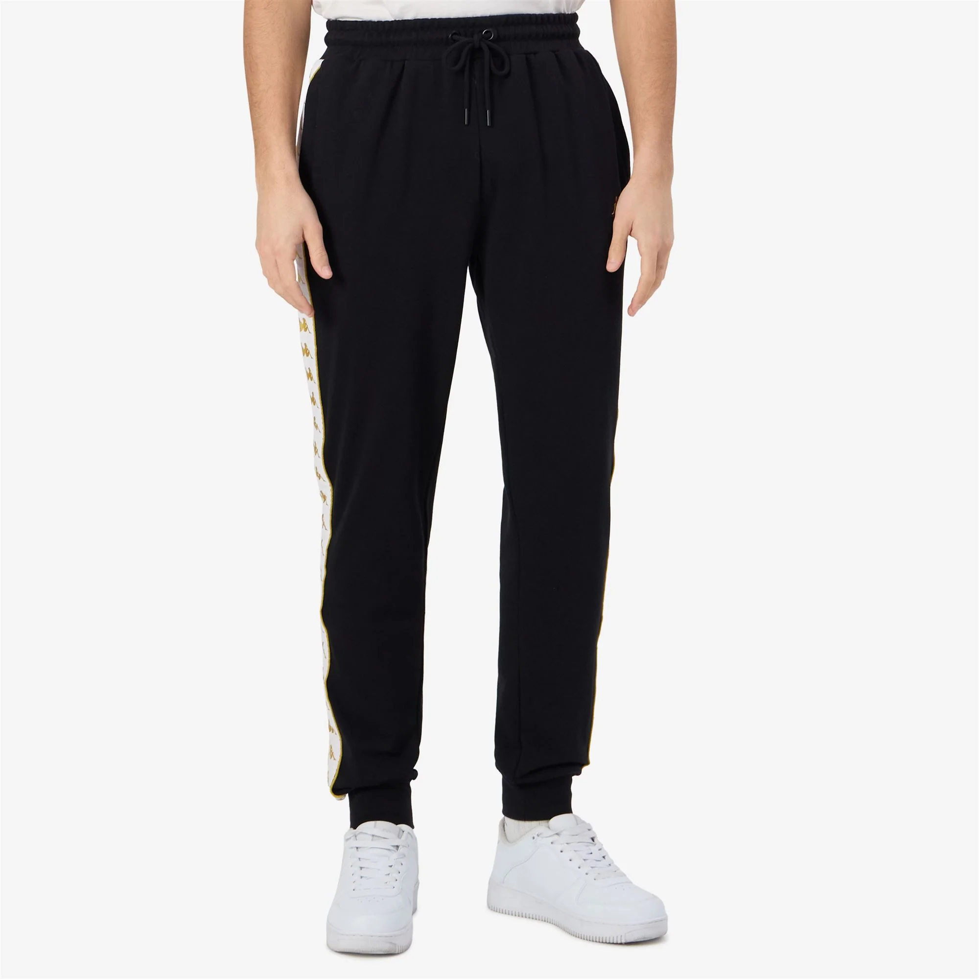 222 BANDA    ALANZ 3 - Pants - Sport Trousers - Man - BLACK-YELLOW GOLD RICH-WHITE - Image 4