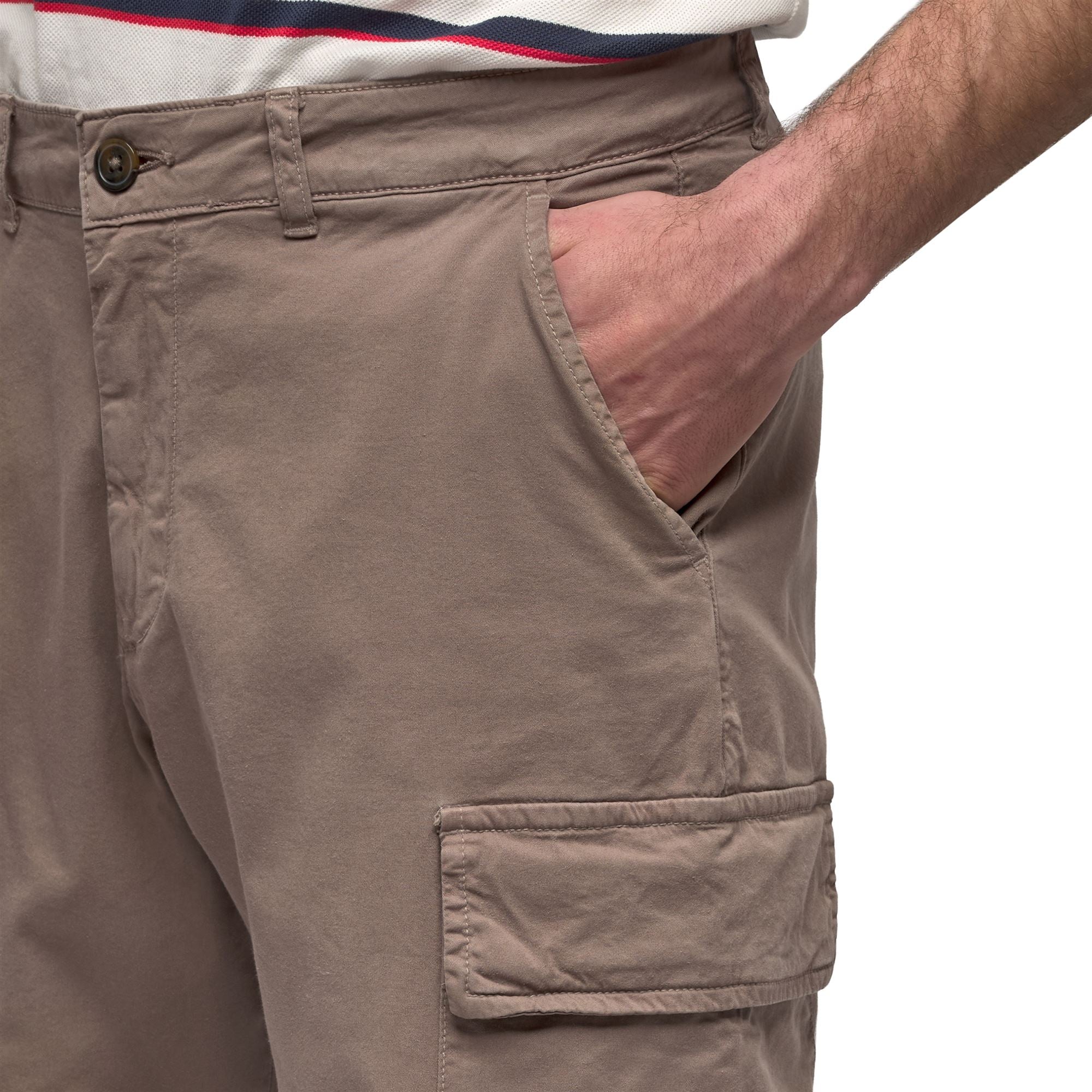 TOSHI COMFORT GABARDINE - Pants - Cargo - Man - BROWN LT  WALNUT - Image 3