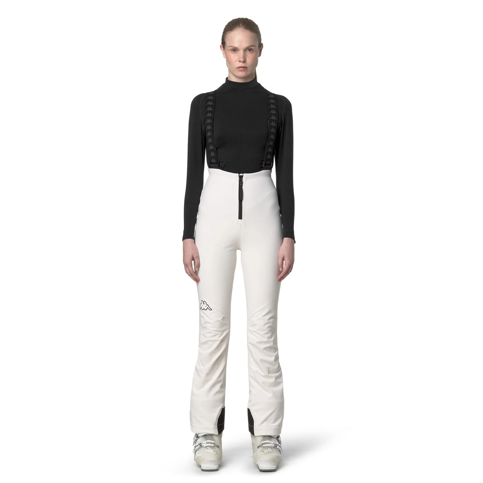 846 - Pants - Sport Trousers - Woman - White Coconut-Black