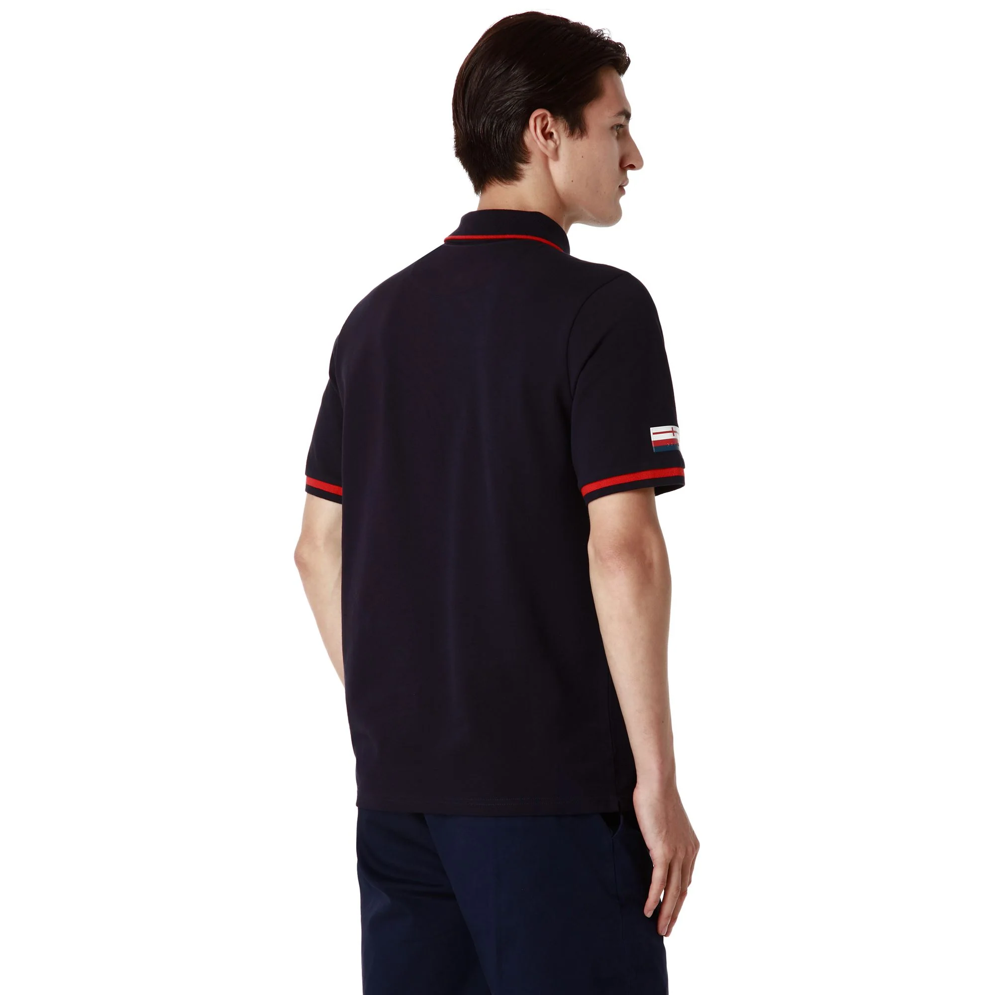 HERVE GENOA - Polo Shirts - Polo - Man - BLUE MARINE-RED BLAZE - Image 6
