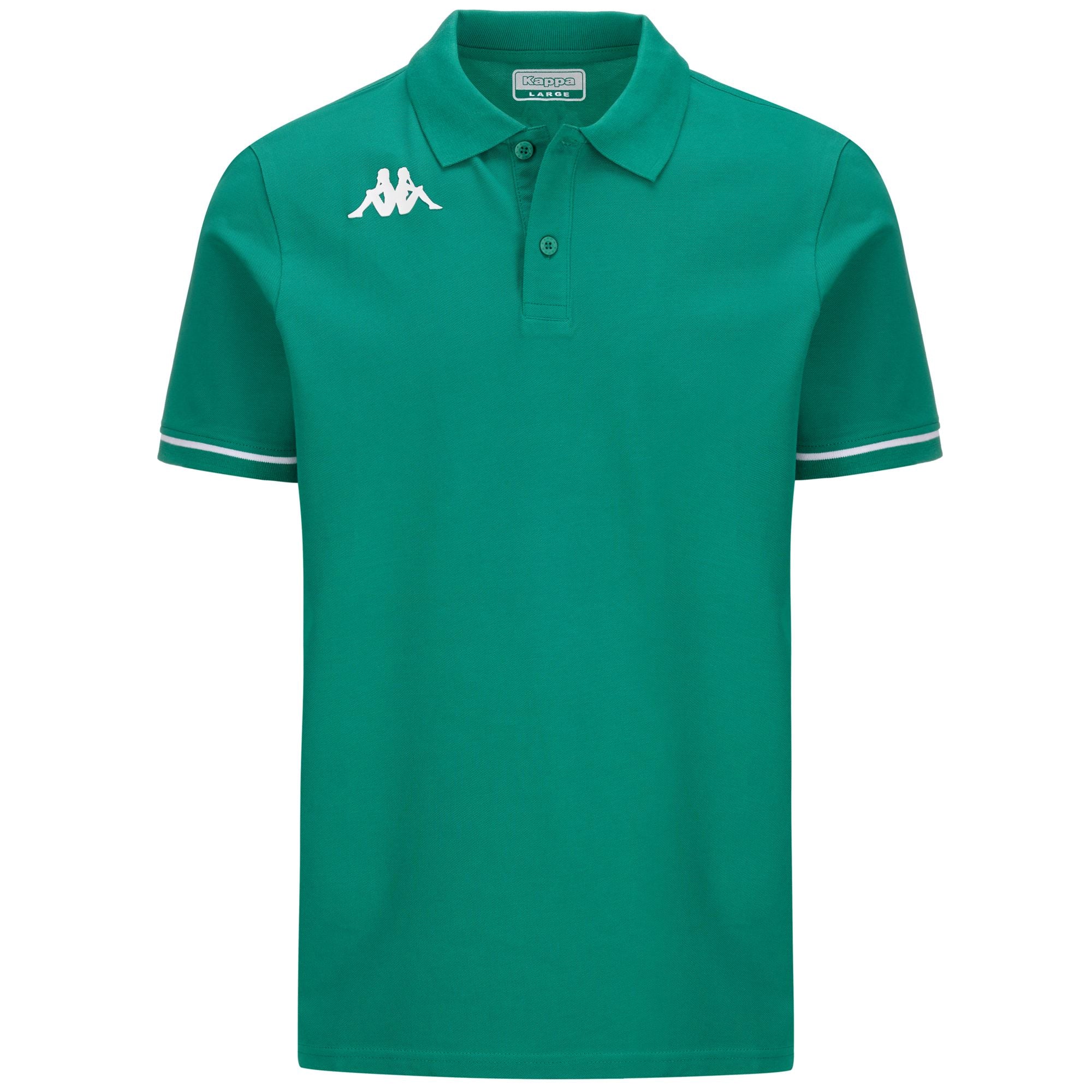KAPPA4TRAINING BARLI - Polo Shirts - Polo - Man - GREEN-WHITE
