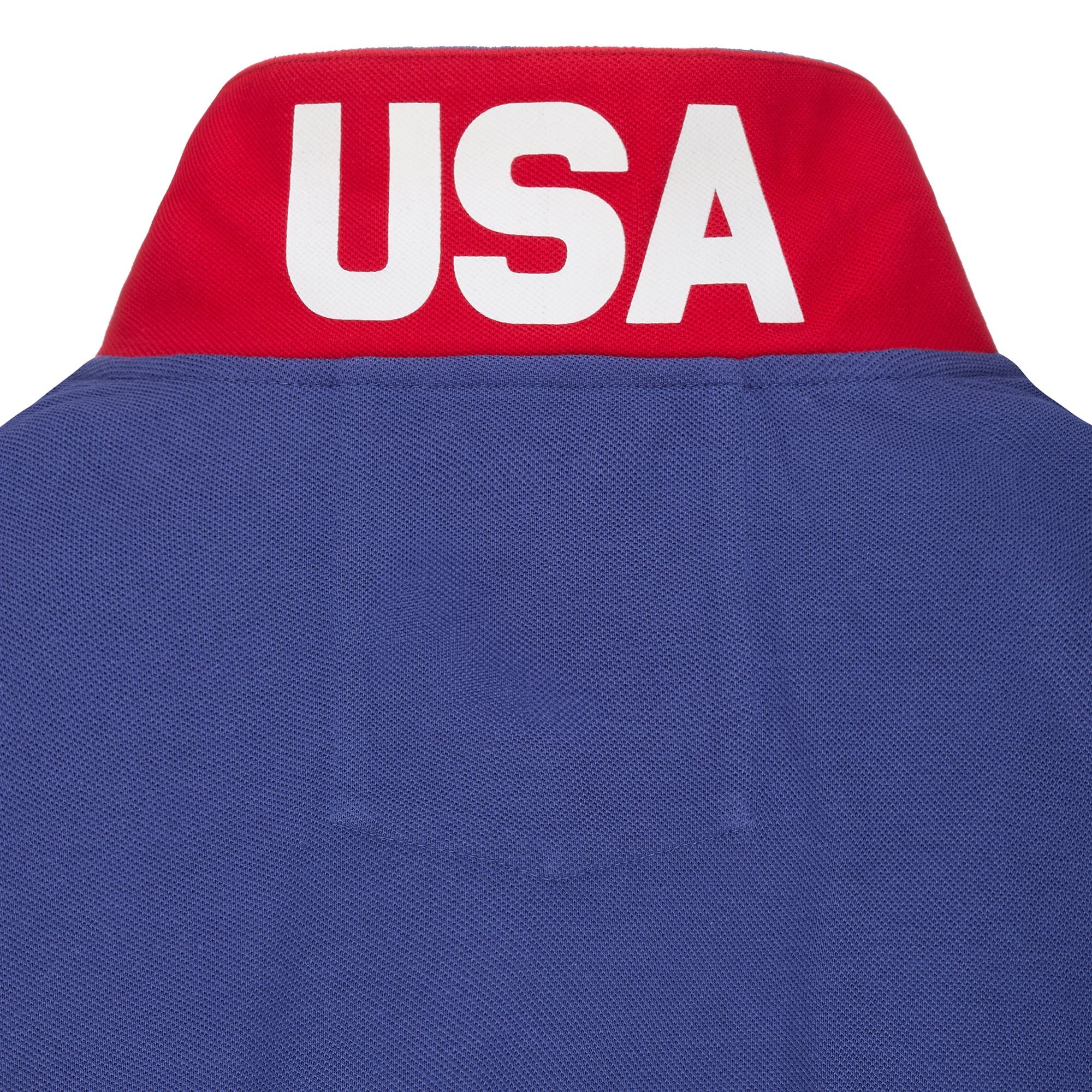 SUPPORTER ANGATA USA US - Polo Shirts - Polo - Unisex - BLUE FIORD-RED - Image 4