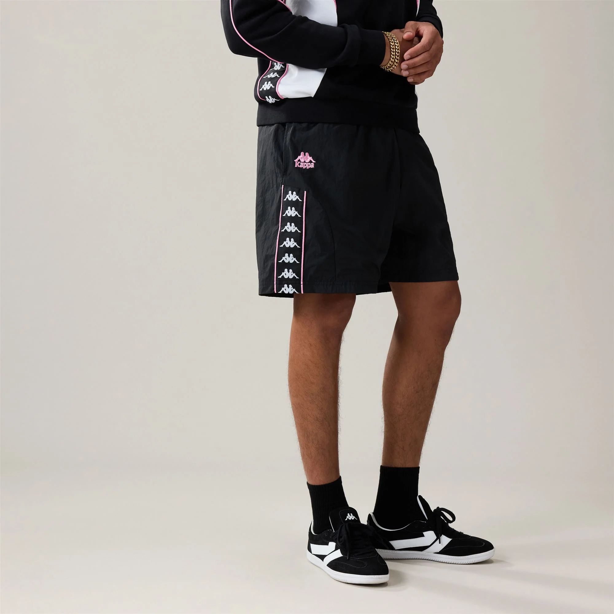 222 BANDA SADIE - Shorts - Sport Shorts - Man - Black-Pink Prism-White - Image 4