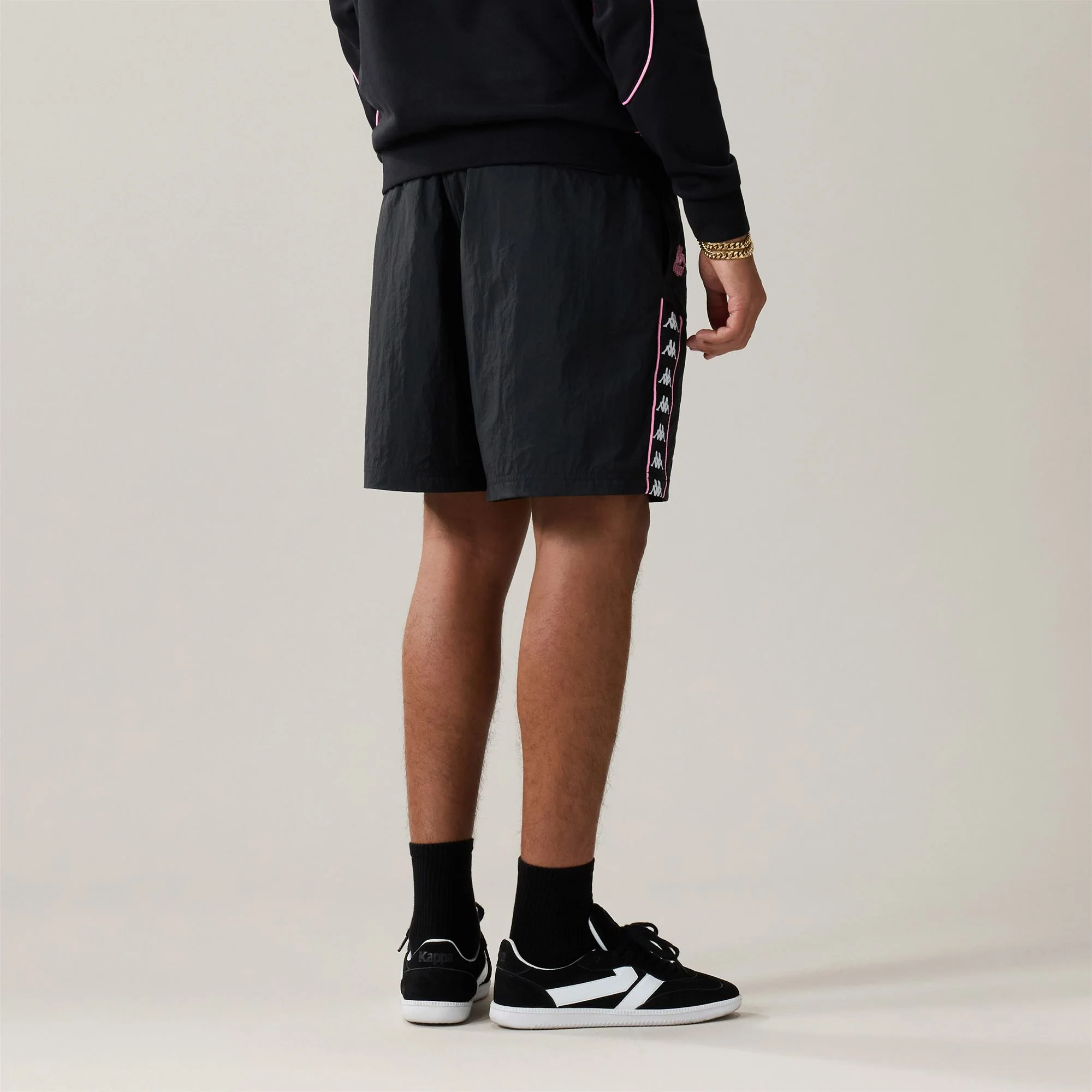222 BANDA SADIE - Shorts - Sport Shorts - Man - Black-Pink Prism-White - Image 5