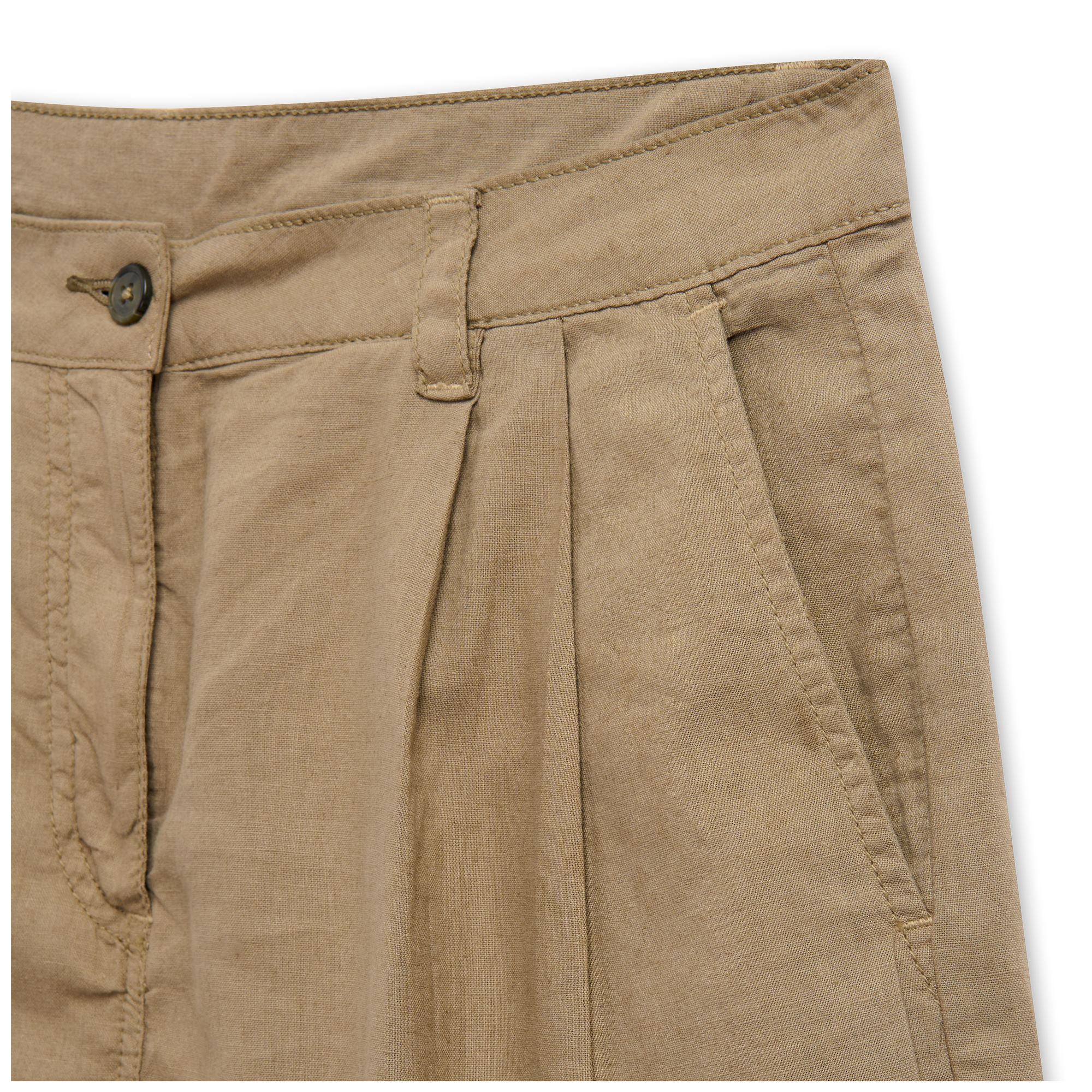 YVONNE LIGHT LINEN - Shorts - CHINO - Woman - GREEN ALOE - Image 3