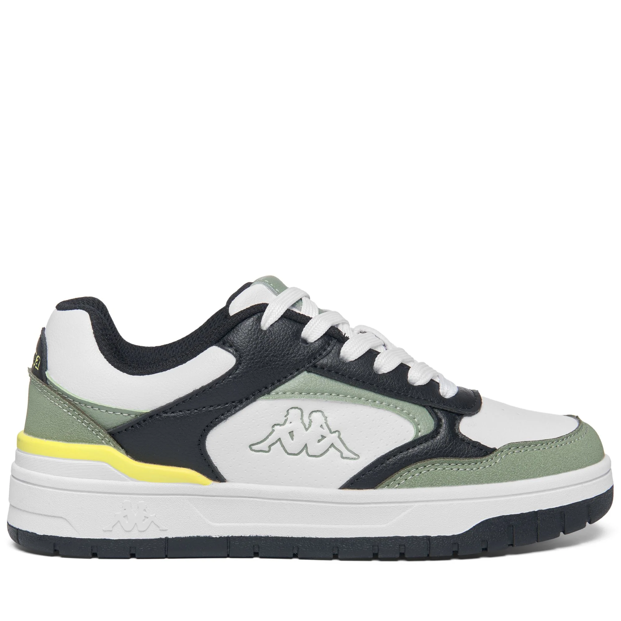 LOGO   MANIS 2.0 KID - Sneakers - Low Cut - Kid unisex - WHITE-BLACK-GREEN SAGE - Image 3