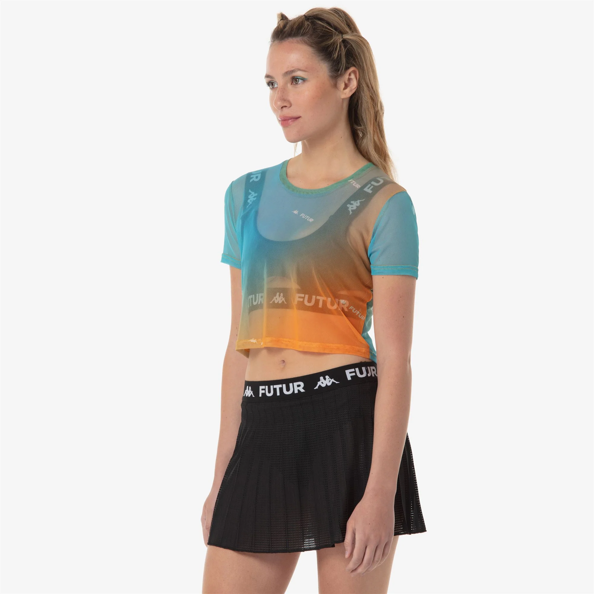 DOAL KFF - T-ShirtsTop - Top - Woman - ORANGE-TURQUOISE-WHITE - Image 4